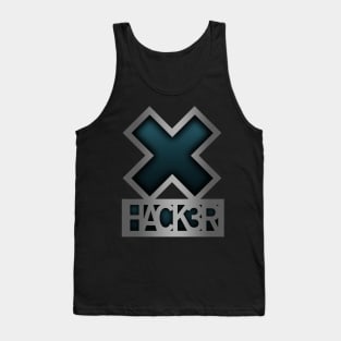 X-hacker Logo (vertical) Tank Top